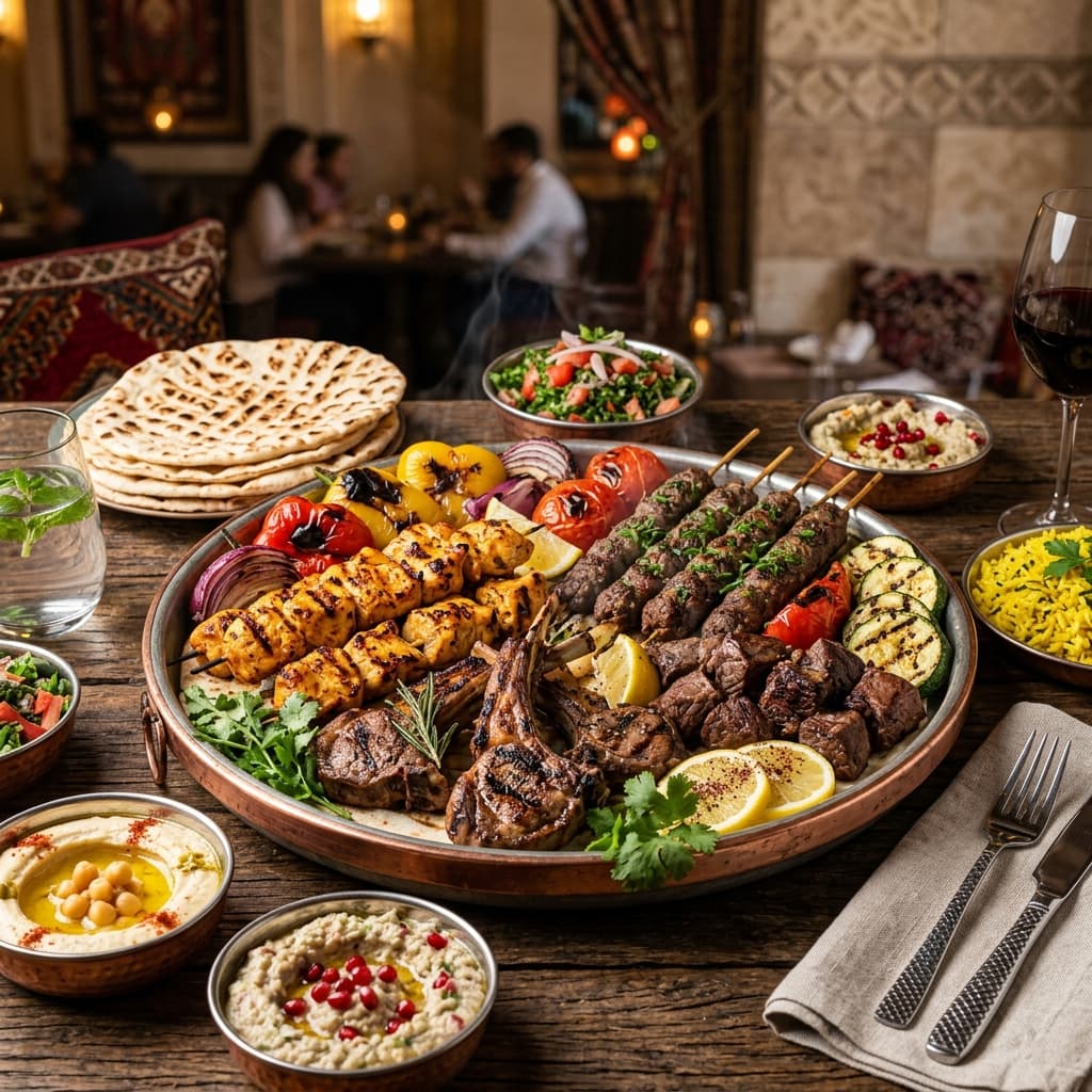 طبق مشاوي مشكلة دار الشام الفاخرة على الفحم