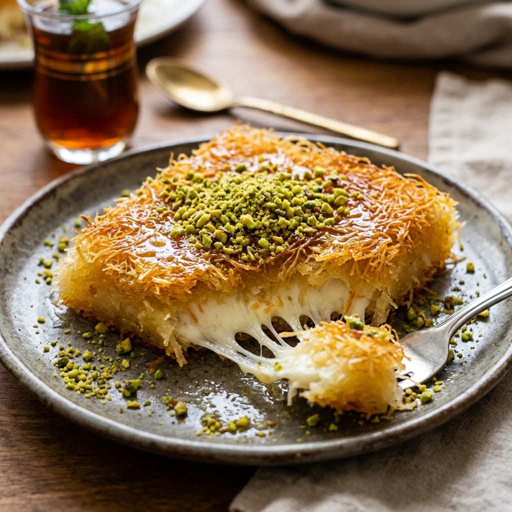 كنافة نابلسية بالجبن الفاخر